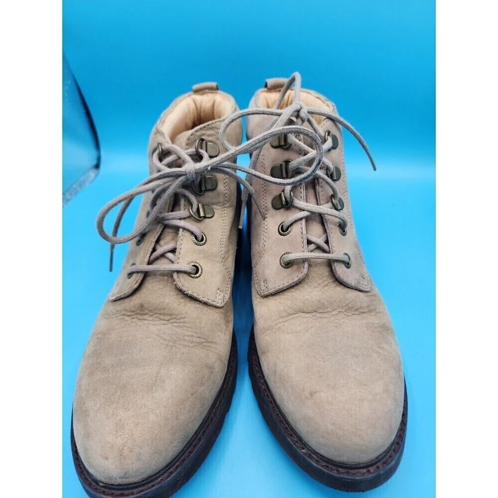 ROCKPORT WOMEN'S HIKING/TRAIL BOOTS SIZE 9.5M TAN BROWN SUEDE LEATHER